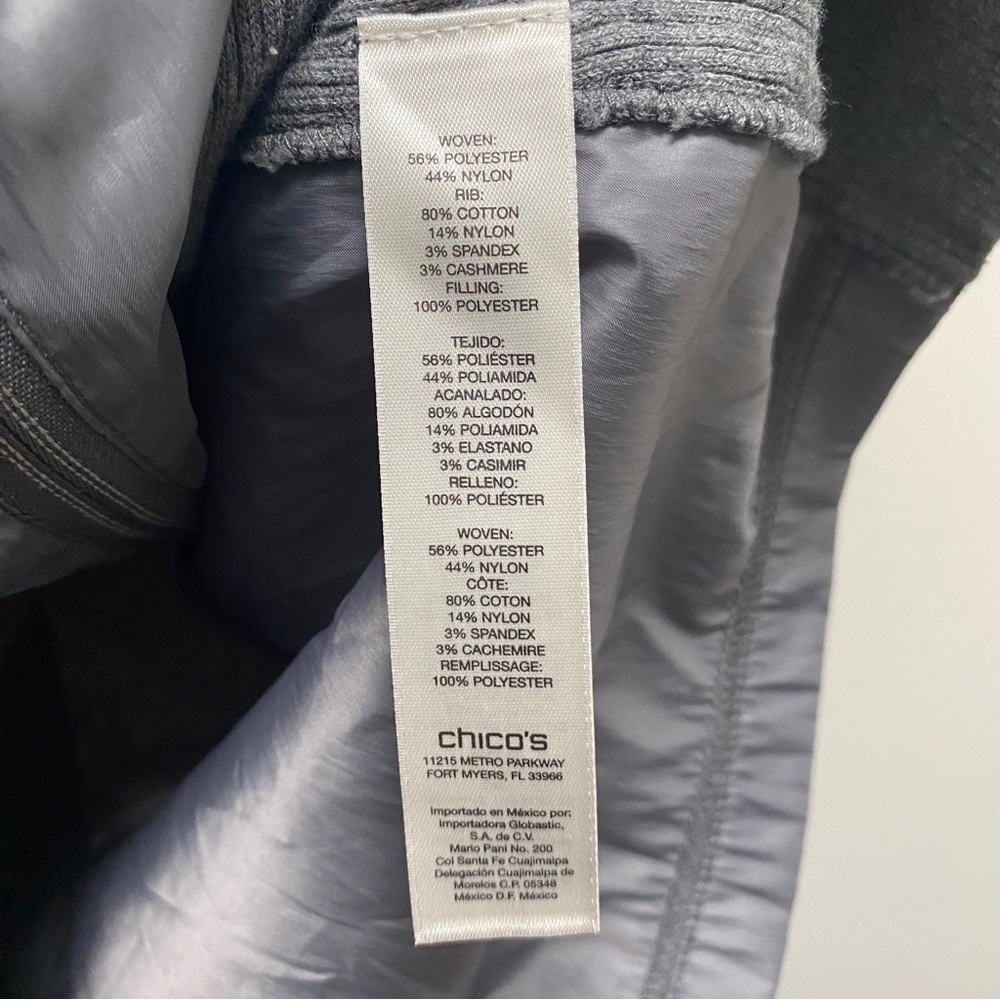 Chico's Zenergy Athleisure Vest Lightweight Grey Size 1 Small - Picture 2 of 7